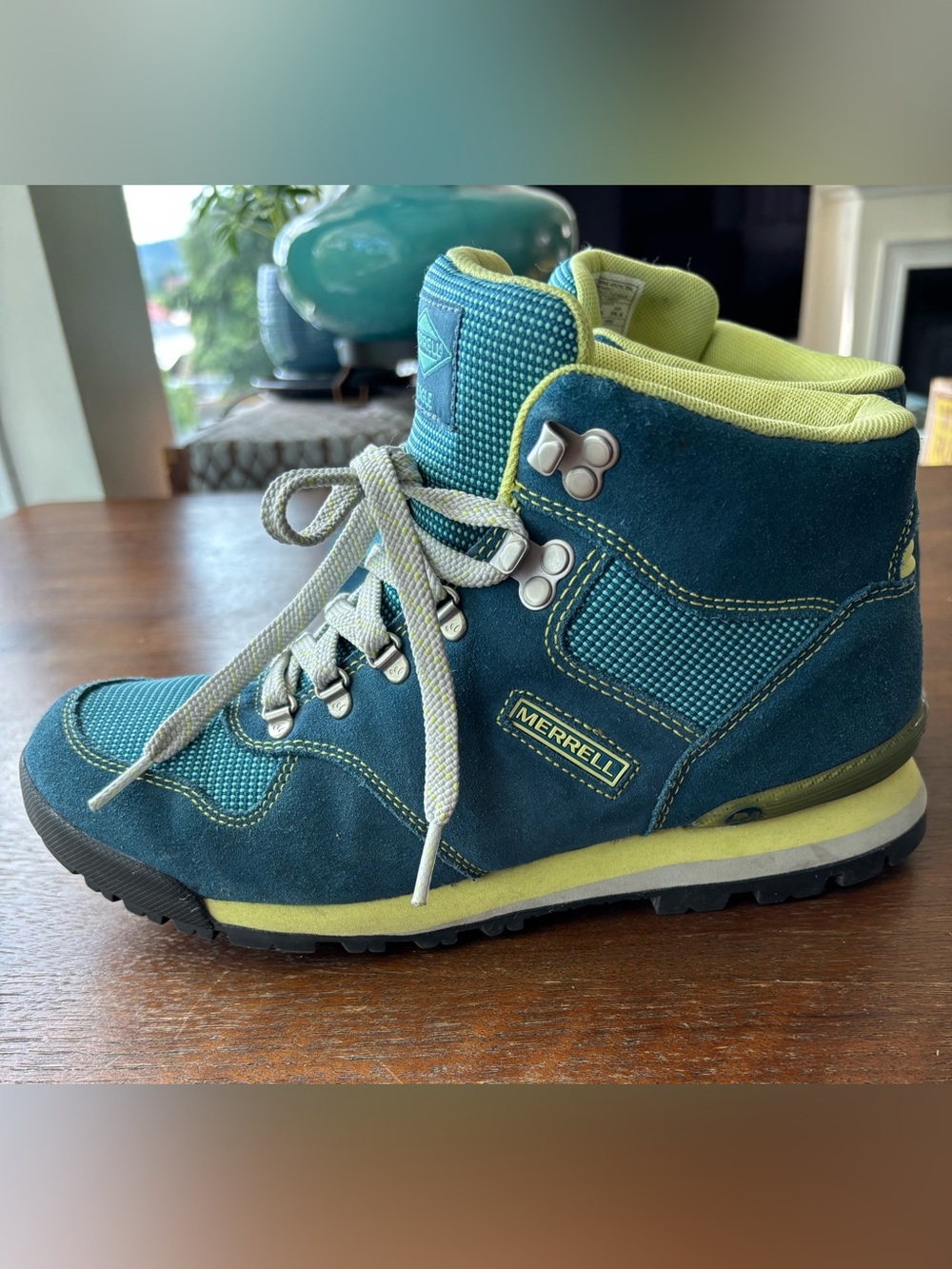 Merrell Eagle Arctic Teal Hiking Boots - Picture 2 of 7